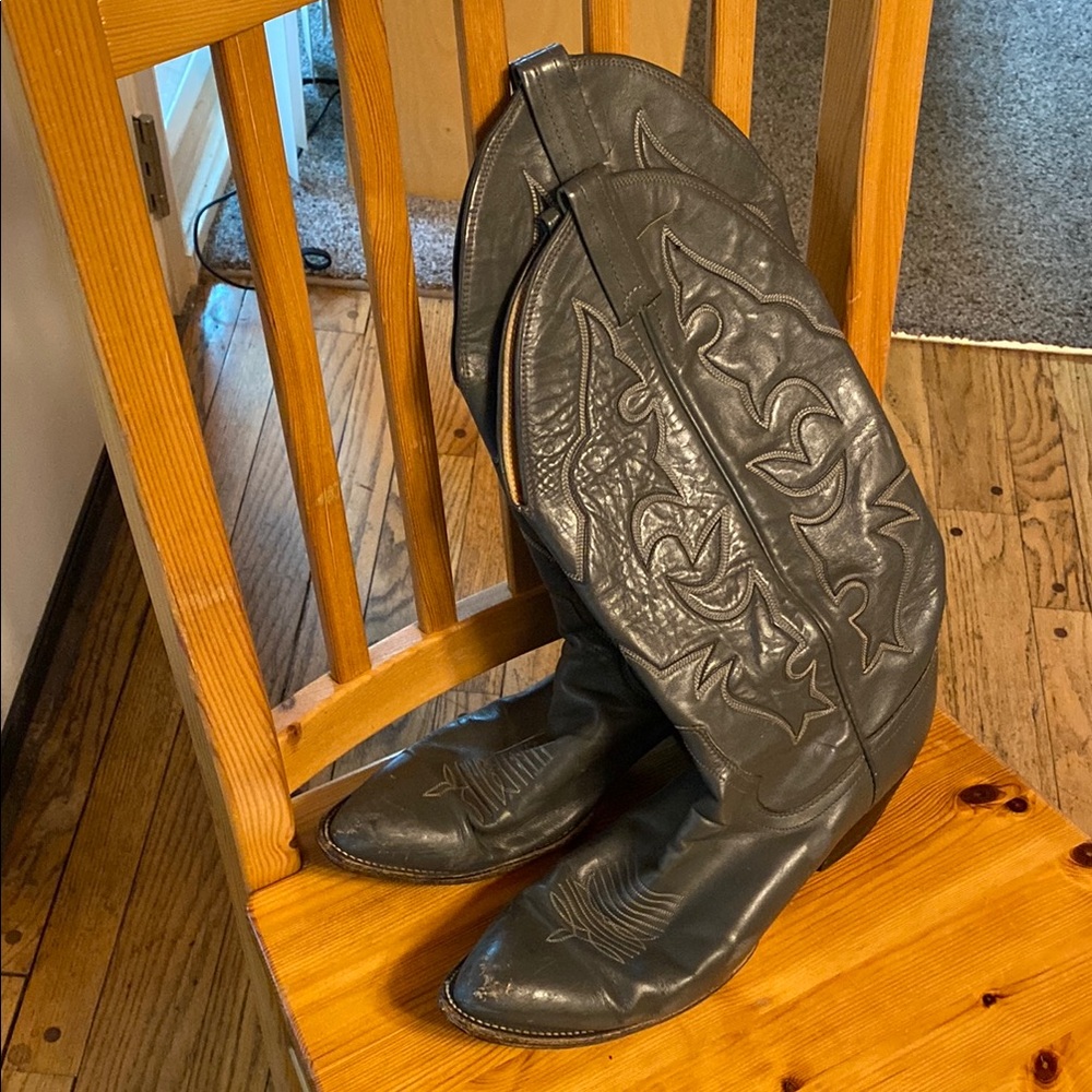 Stylish Silverish Gray Cowboy Boots